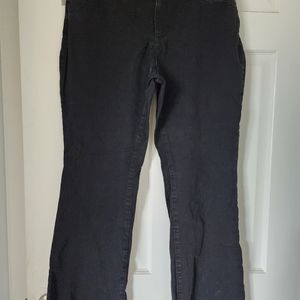 Inc 12p boot leg black jeans, tummy jeans